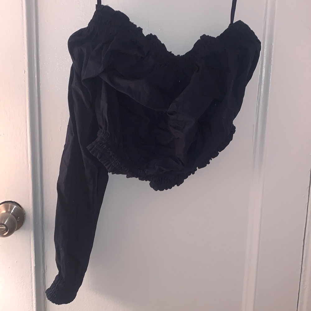 Free People One Shoulder Ruffle Top